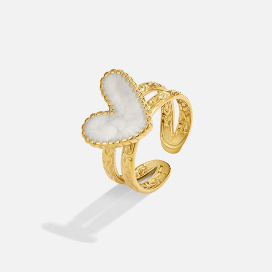 Gold Heart Motif Ring